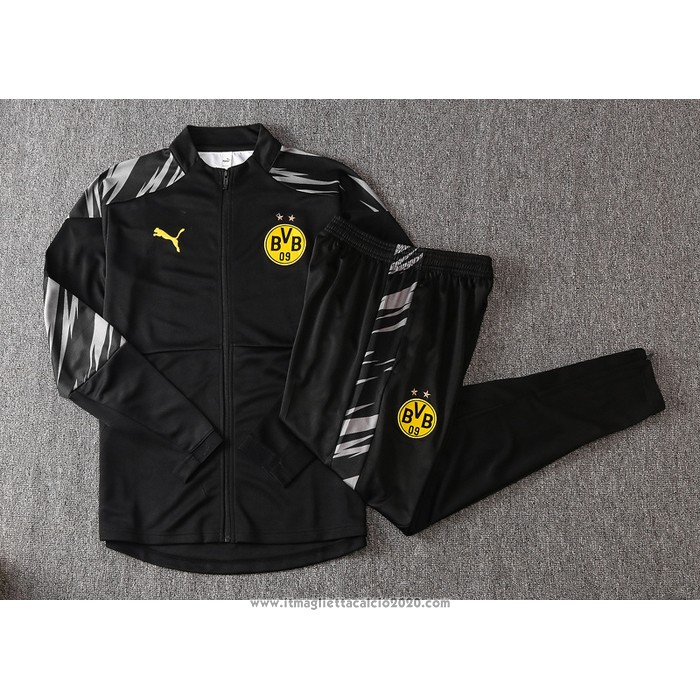 Tuta da Track Giacca Borussia Dortmund 2020 2021 Nero